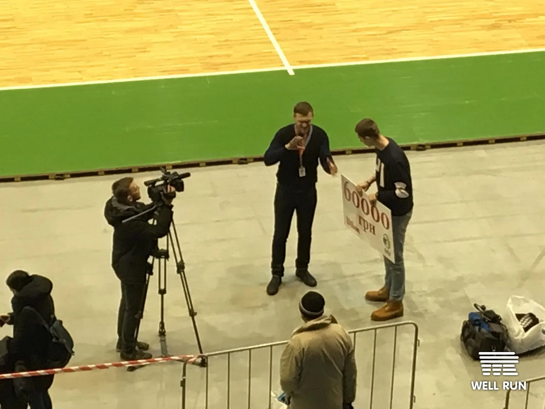 FIBA-standard basketball broadcast to national TV — production still 2