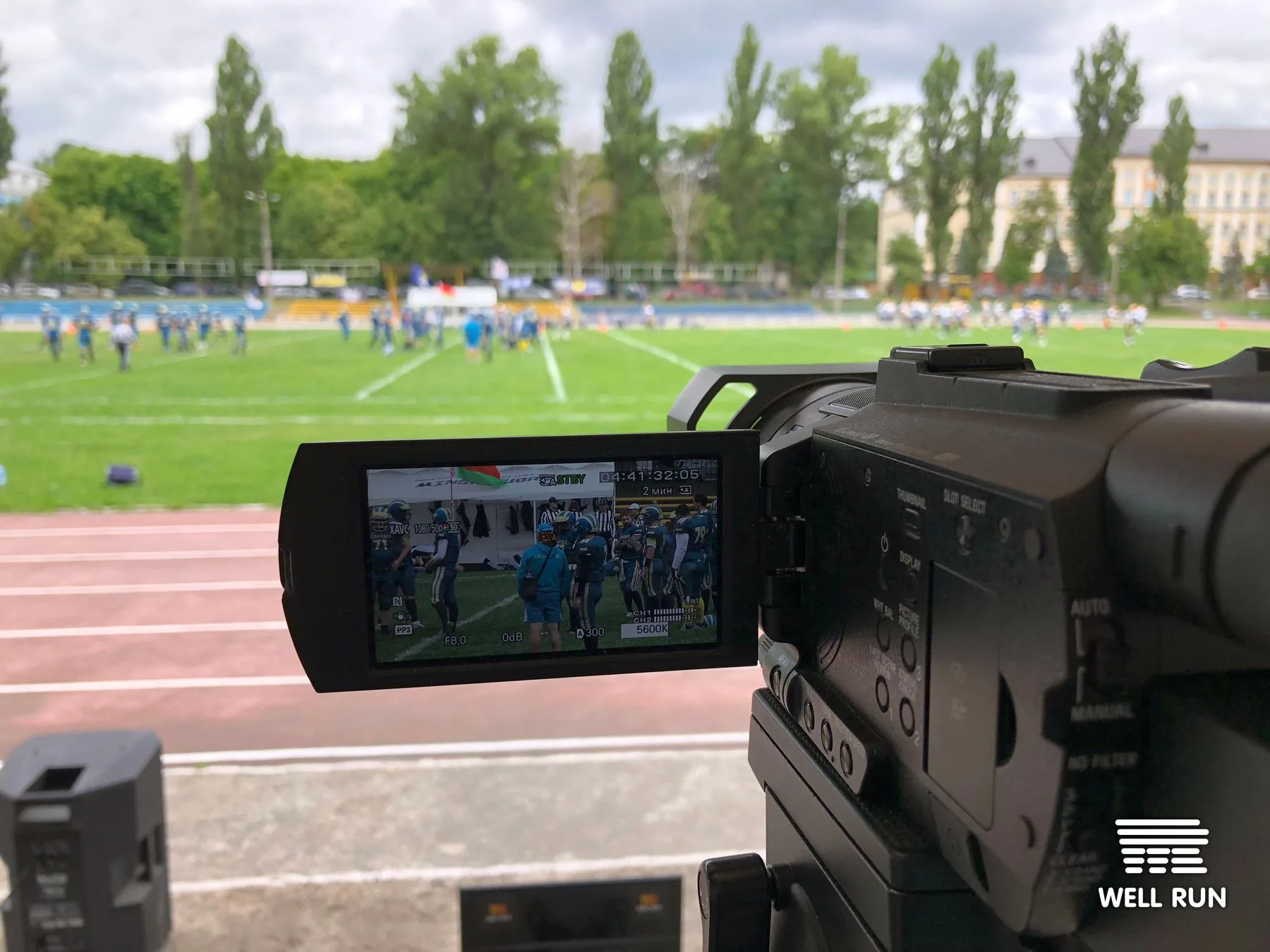 National TV broadcast of American football, — production still 5