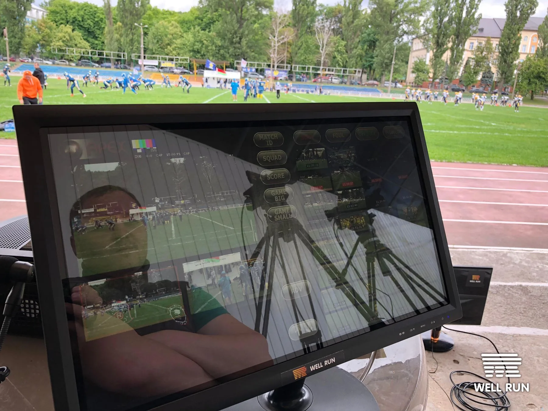 National TV broadcast of American football, — production still 6